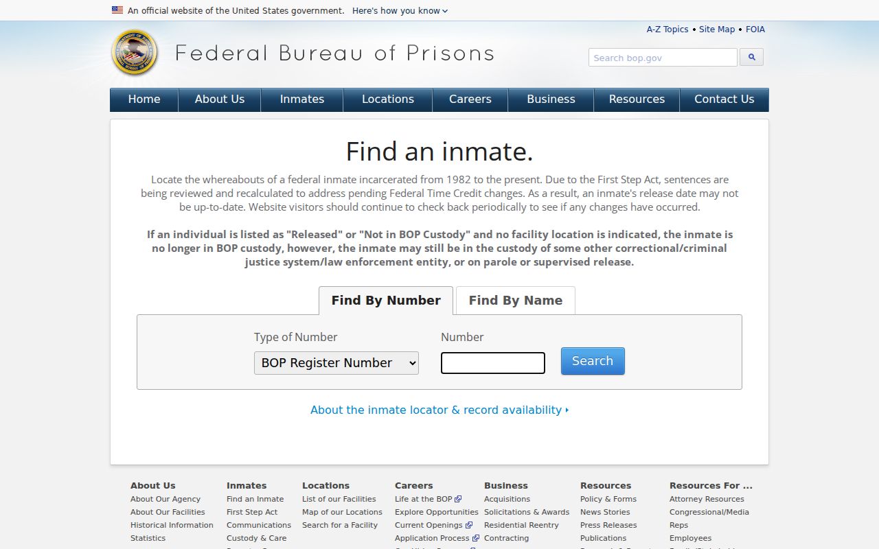 Tift County arrest lookup federal inmate locator