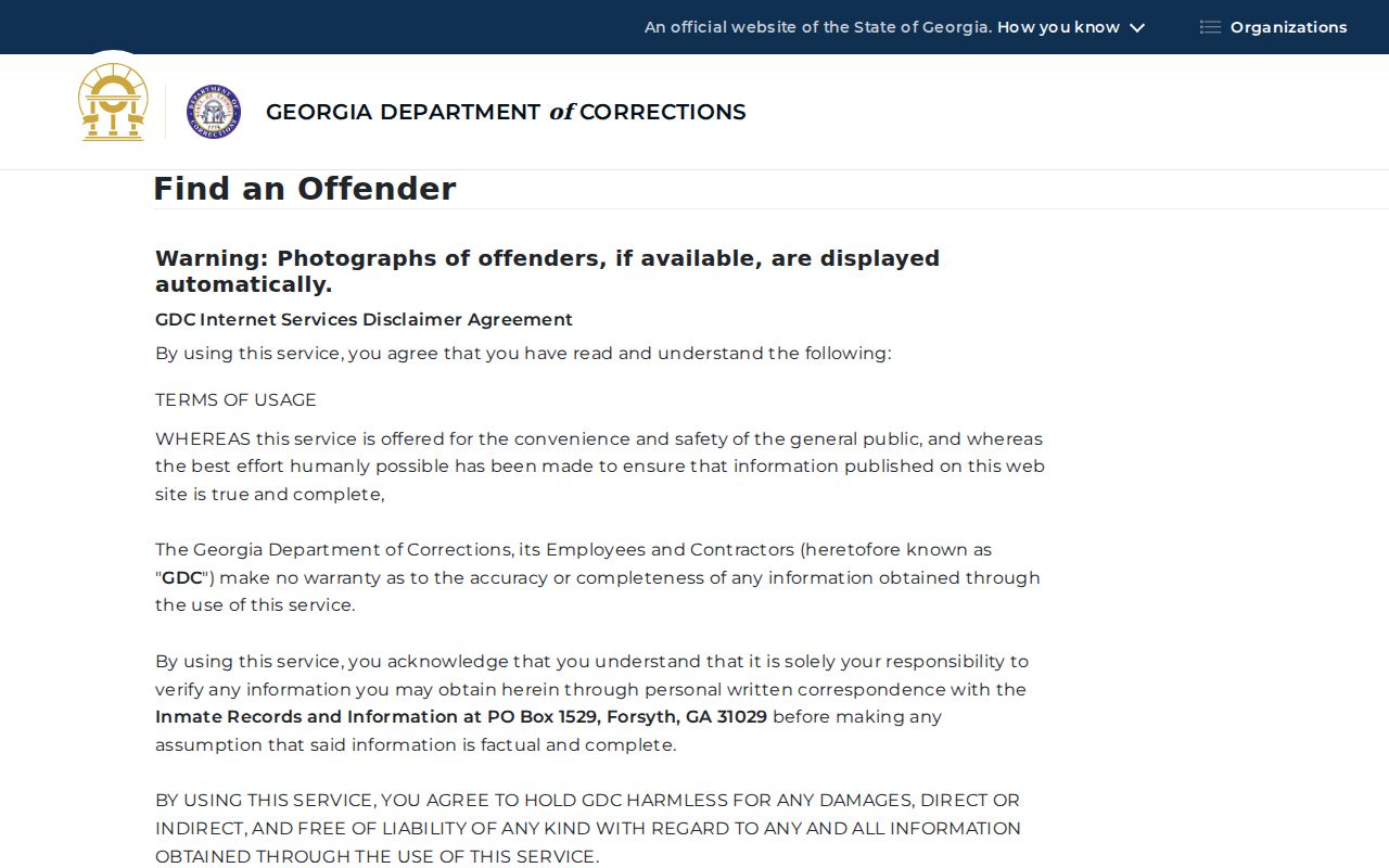 Tift County arrest lookup Georgia offender search