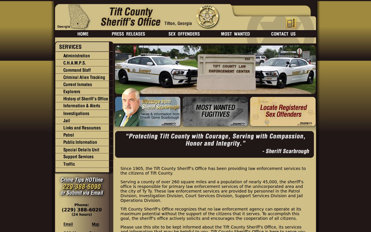 Tift County arrest records sheriff office source