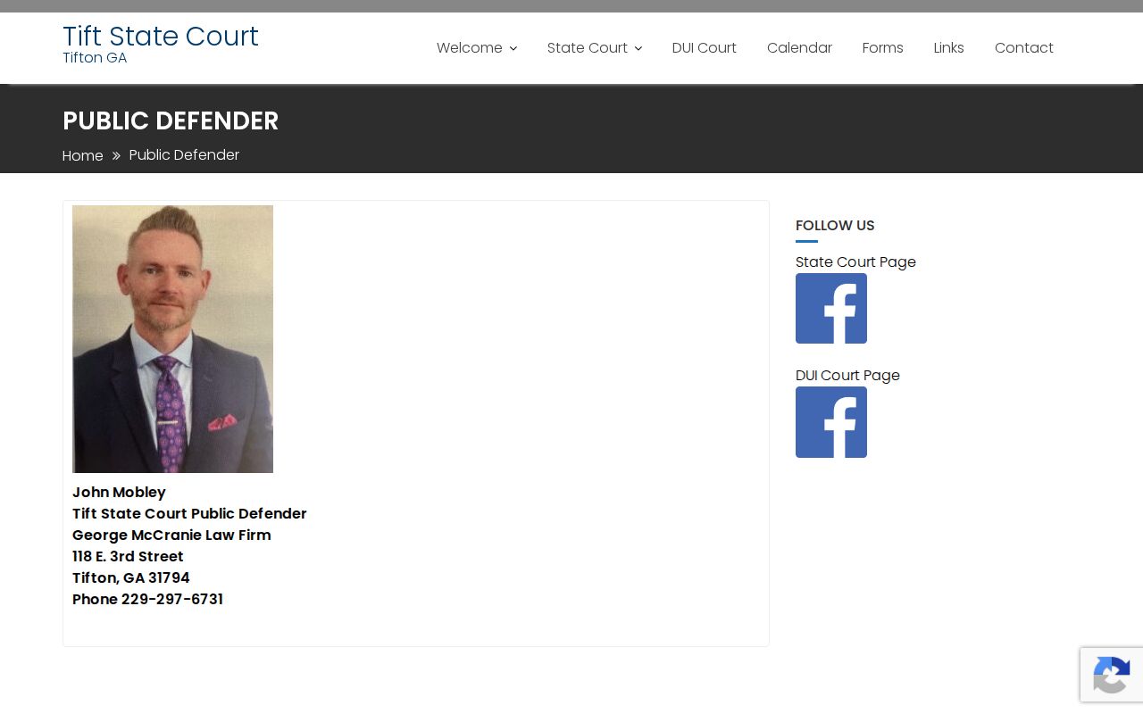 Tift County criminal court cases public defender channel