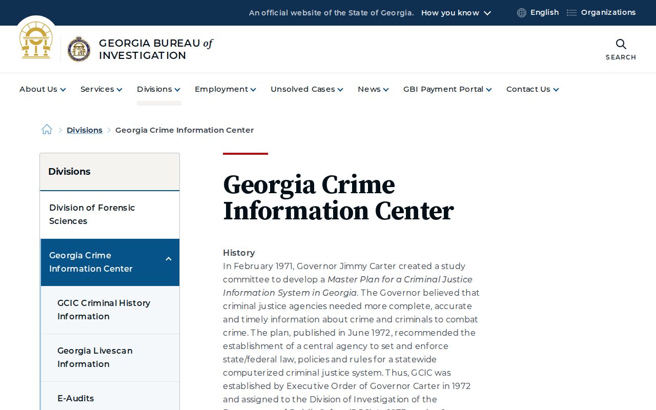 Tift County criminal history and Georgia Crime Information Center
