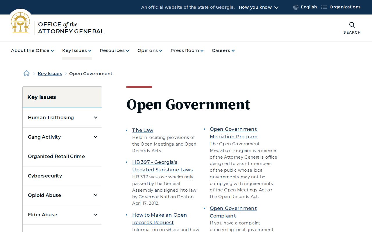 Tift County criminal records under Georgia open government guidance