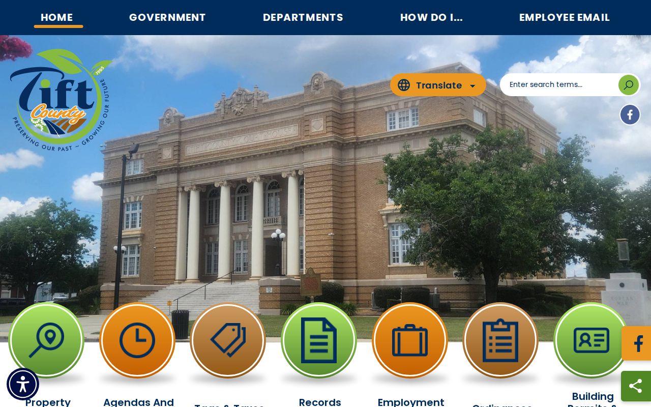 Tift County criminal history government records page